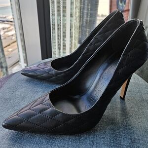 Karl Lagerfeld Black Quilted Heels